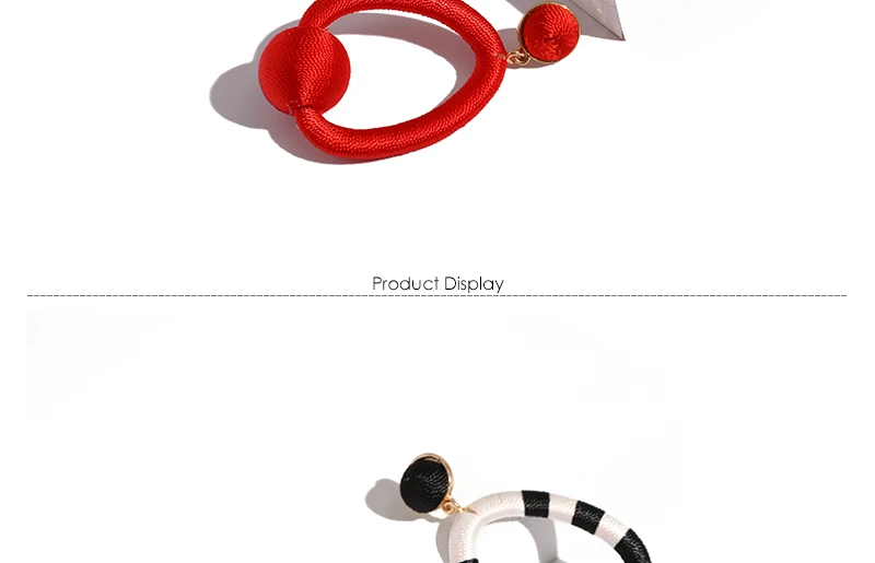 BTSETS Fashion Fringed Tassel Drop Earrings For Women Bijoux Round Statement Earring Red Colors Long Dangle Earrings Jewelry (3)