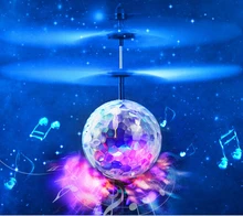 2016 New Flying Ball Sensor Helicopter With Music Colorful Flash Disco Remote Control Toy