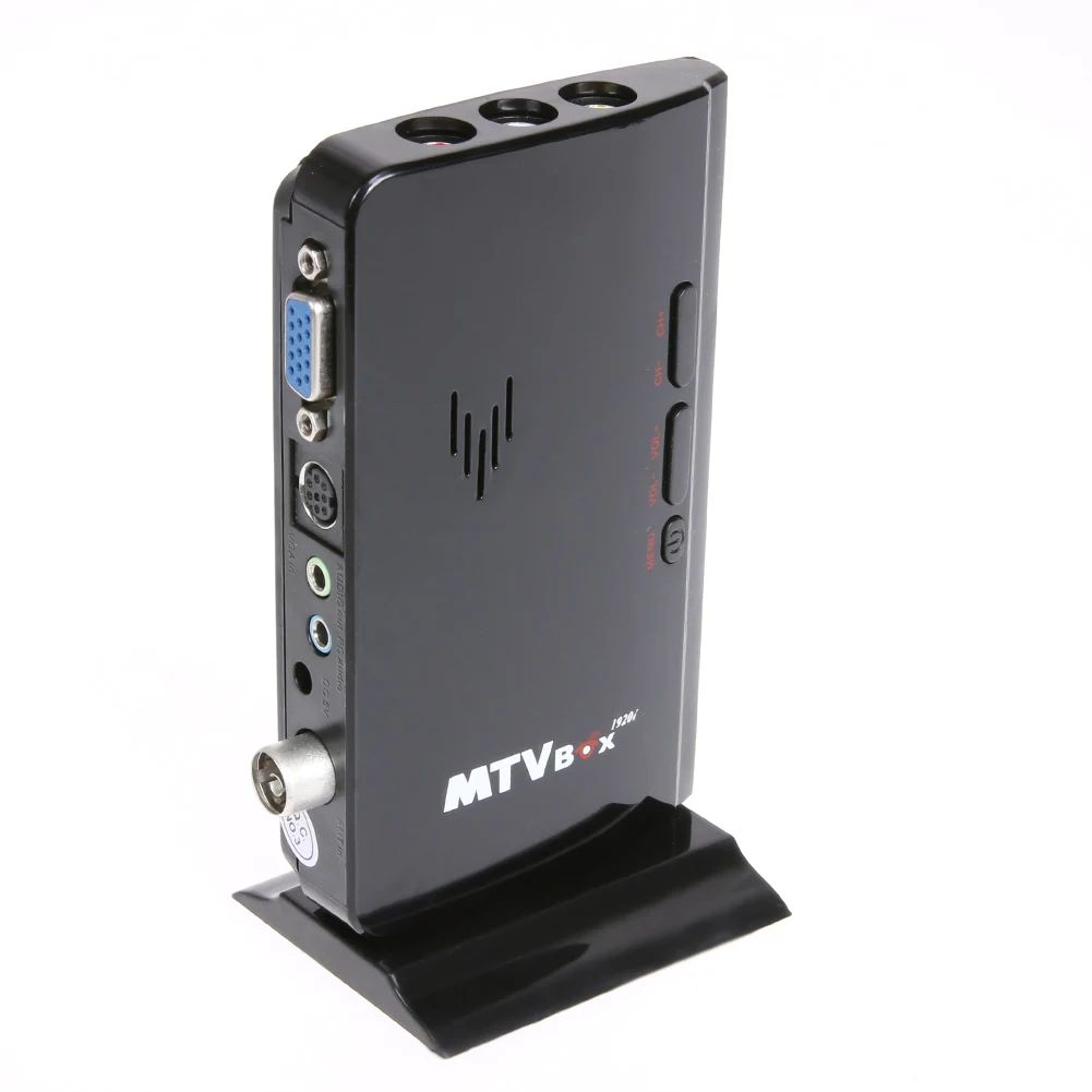 New MTV Box PC Receiver Tuner External LCD CRT VGA TV Tuner HD 1080P TV BOX Speaker for HDTV Channel Gaming Control