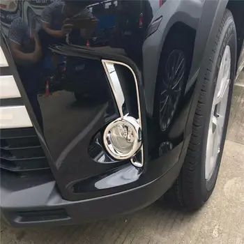 

WELKINRY car auto cover styling for Toyota Highlander Kluger XU50 2018 ABS chrome front head fog lamp light trim