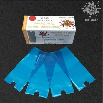 

500pcs/Box BIGWASP Disposable Blue Tattoo Grip Sleeves Supply For Tattoo Grips Tattoo Accessories Wholesale