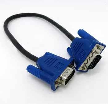 

50pcs VGA 15pin male to male extension video cable for computer host to monitor projector 50cm