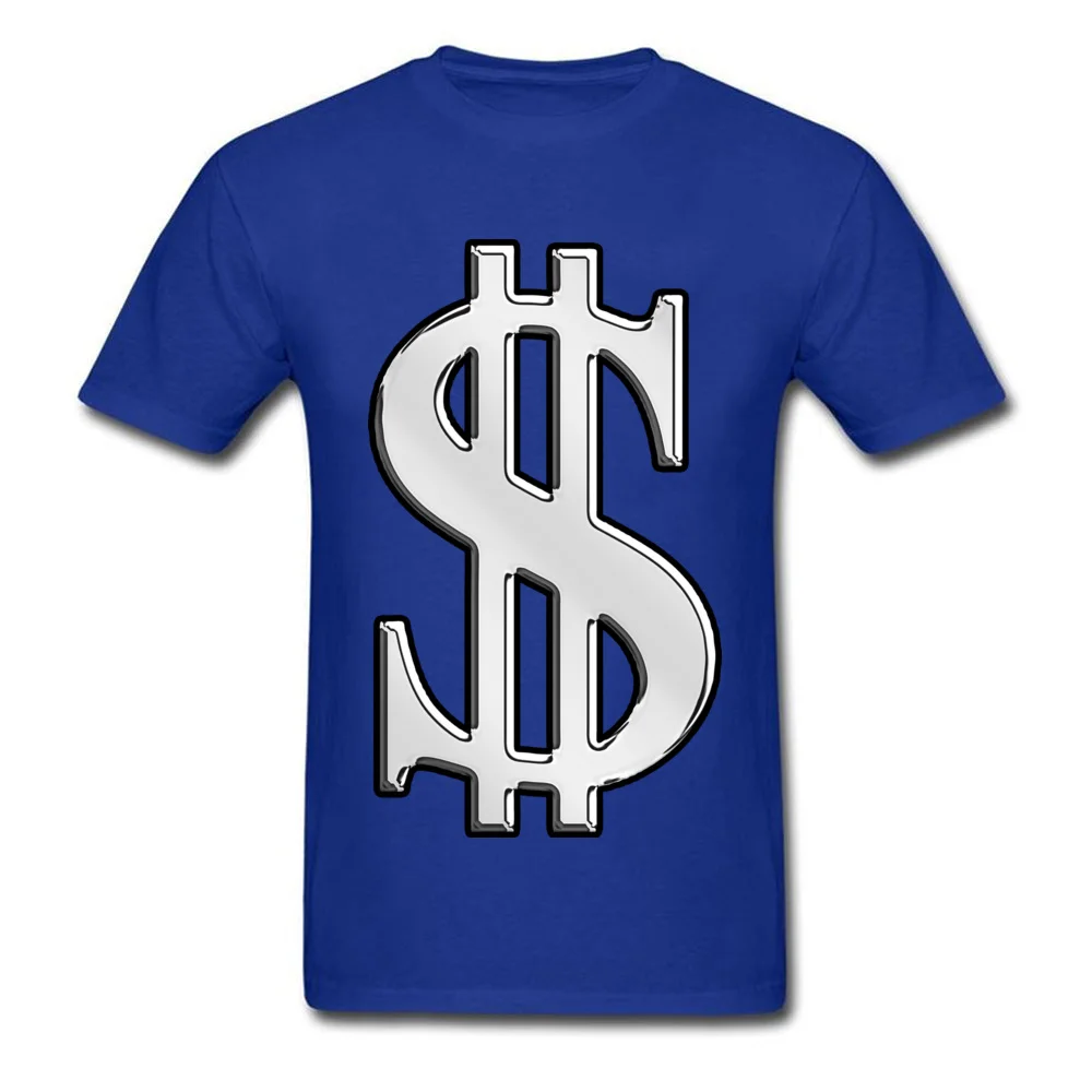 Men's Funny Fitness Tight Tops T Shirt Round Neck Summer Pure Cotton Tshirts Design Short Sleeve Cash Dollar Sign Tee Shirts Cash Dollar Sign blue