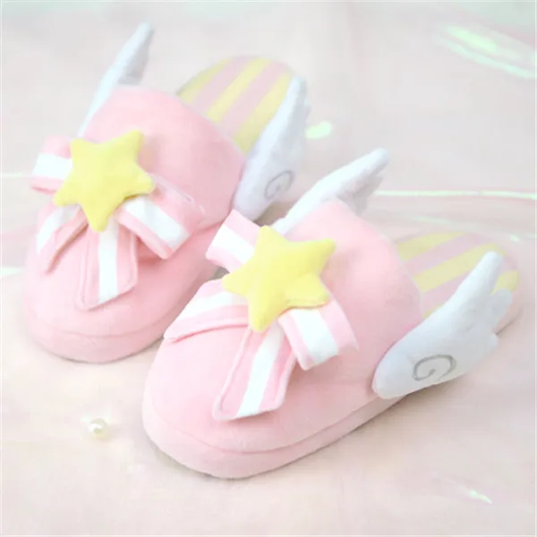 

Card Captor Sakura Kinomoto Sakura Cosplay Shoes Pink Cute Fluffy Slippers