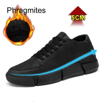 

Phragmites Invisible Heels Wedges Shoes For Men Autumn Single Shoes Fashion Black Platform Sneakers Unisex 37# Zapatillas Mujer