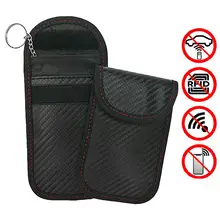 Модный чехол из углеродного волокна и искусственной кожи для автомобильных ключей, защитный чехол для ключей