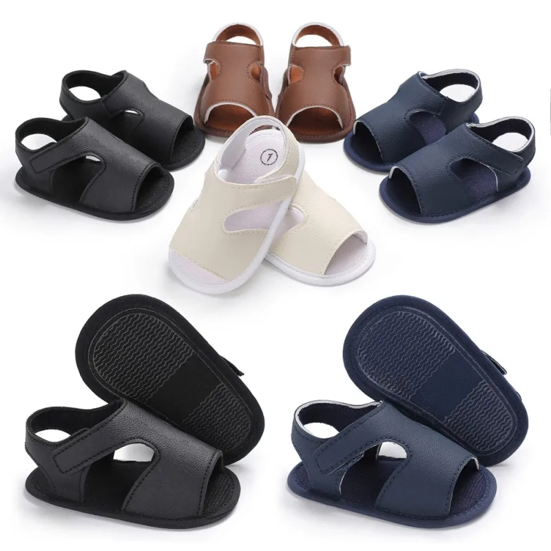Лето PU мужские детские сандалии для новорожденных повседневная мягкая обувь модные удобные детские сандалии