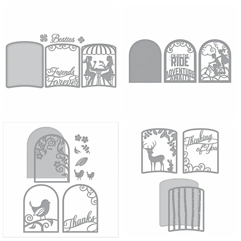 

Multi Layer Scene Metal Cutting Dies Stencil for DIY Scrapbooking Embossing Decoration Cards Crafts Die Cut Template New 2019