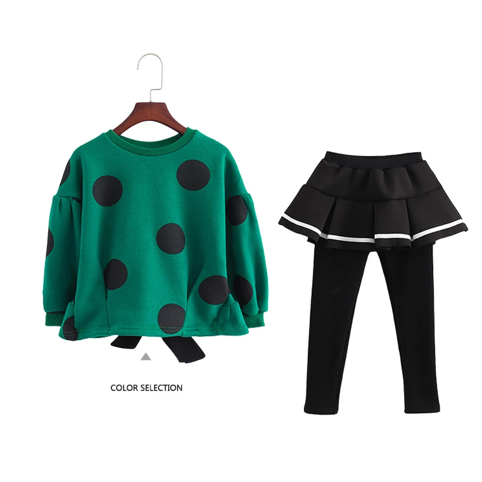 

Spring Girls Set Children's Clothing Sweatshirts+ Skirts Pants Suits Brand Cotton Sets Kids Autumn Clothes Sets Baby Girl Outfit