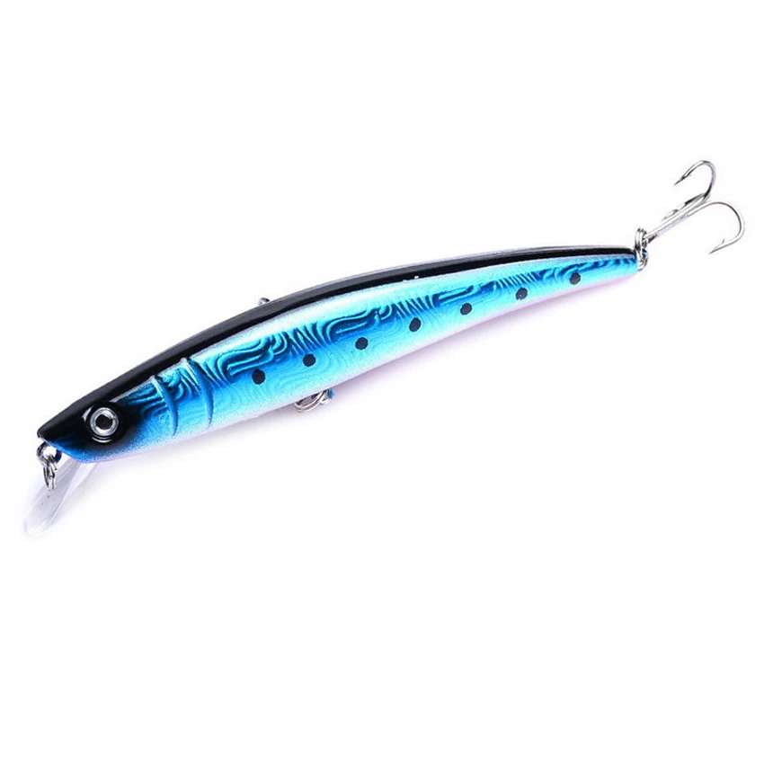 

1pc Minnow Culter Fishing Lure Isca Artificial Hard Bait With Crap Fishing Hook Tackle 3D Eyes Crankbait Wobbler 115mm 11g