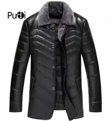 PUDI MT821 2018 Для мужчин новые модные овец кожаные куртки пуховые с меховым воротником Овцы Осень-Зима Повседневная Верхняя одежда