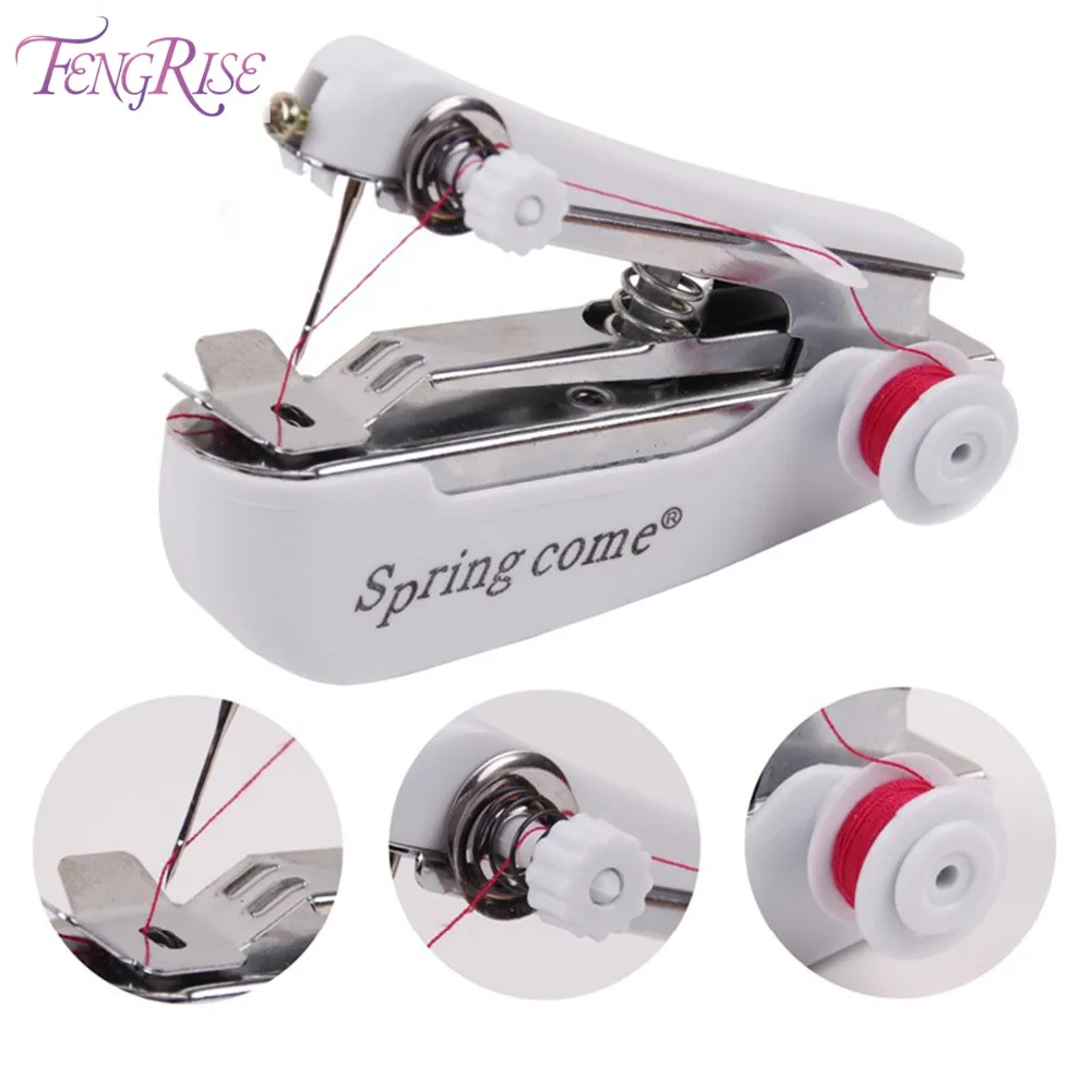 FENGRISE Mini Handheld Sewing Machine Portable Needlework Cordless