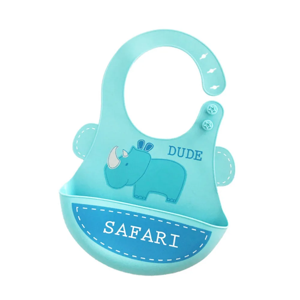 Baby Stuff Silicone Bibs Girl Cartoon Soft Fold Silica Gel Adjustable Waterproof Feeding Bib Boy Accessories Baby Bibs Aprons