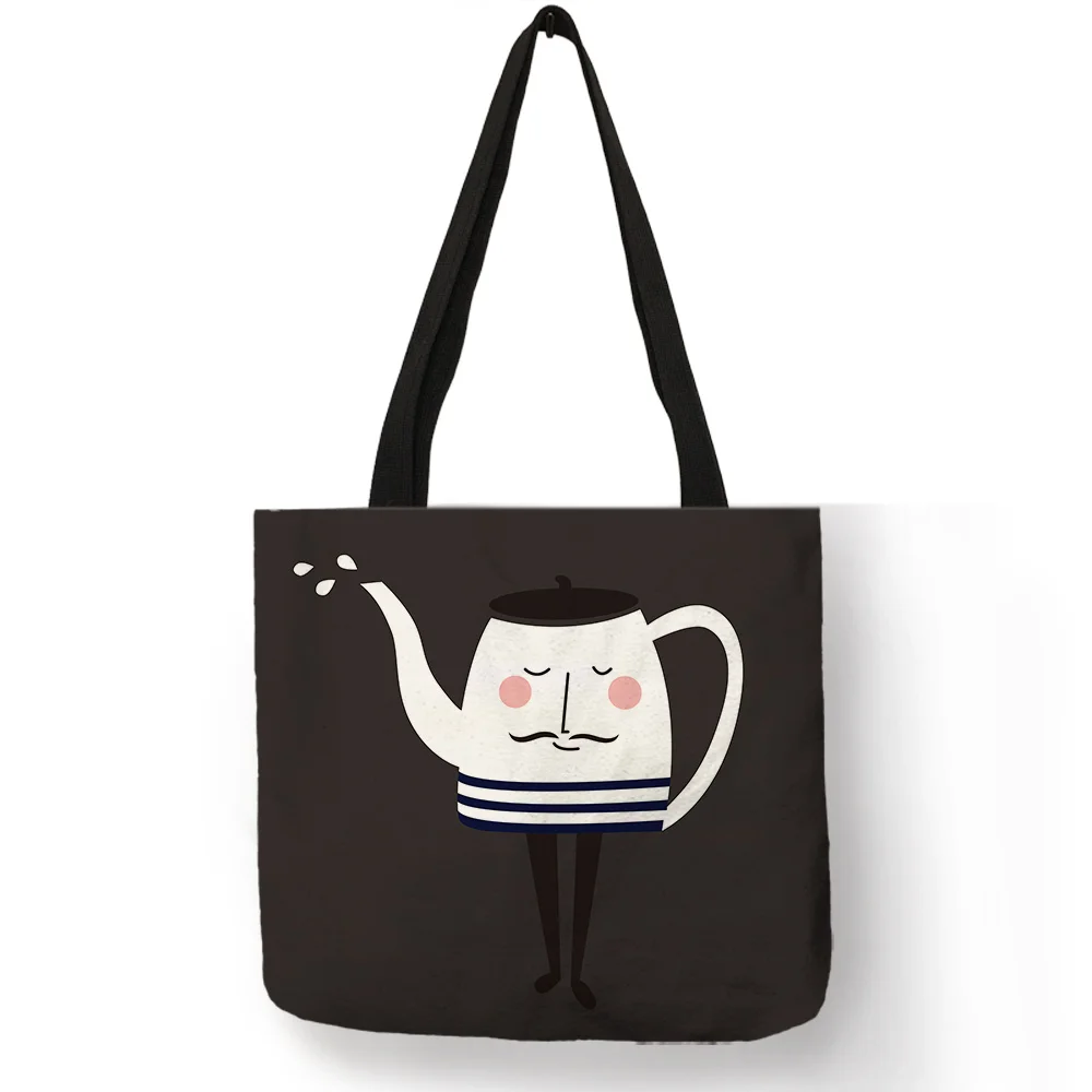 

Women Men Practical Tote Bag for Shopping Funny Character Red Heart Printing Handbag Reusable Daily Office Outdoor Sack Foldable