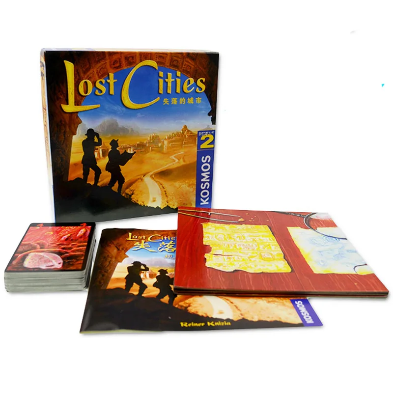 Горячая Распродажа 2 игрока настольная игра Lost Cities World Adventure карточная игра