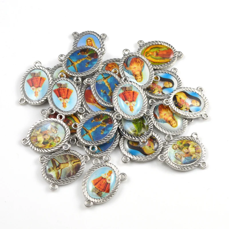 Buy Catholic rosary centerpiece silver plated with