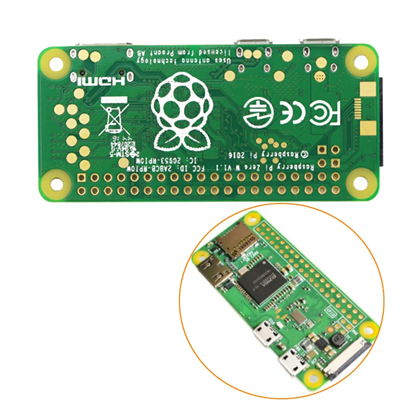 Высокое качество для Raspberry Pi Zero W Плата 1 ГГц ЦП 512 МБ ОЗУ со встроенным Wi Fi и Bluetooth RPI