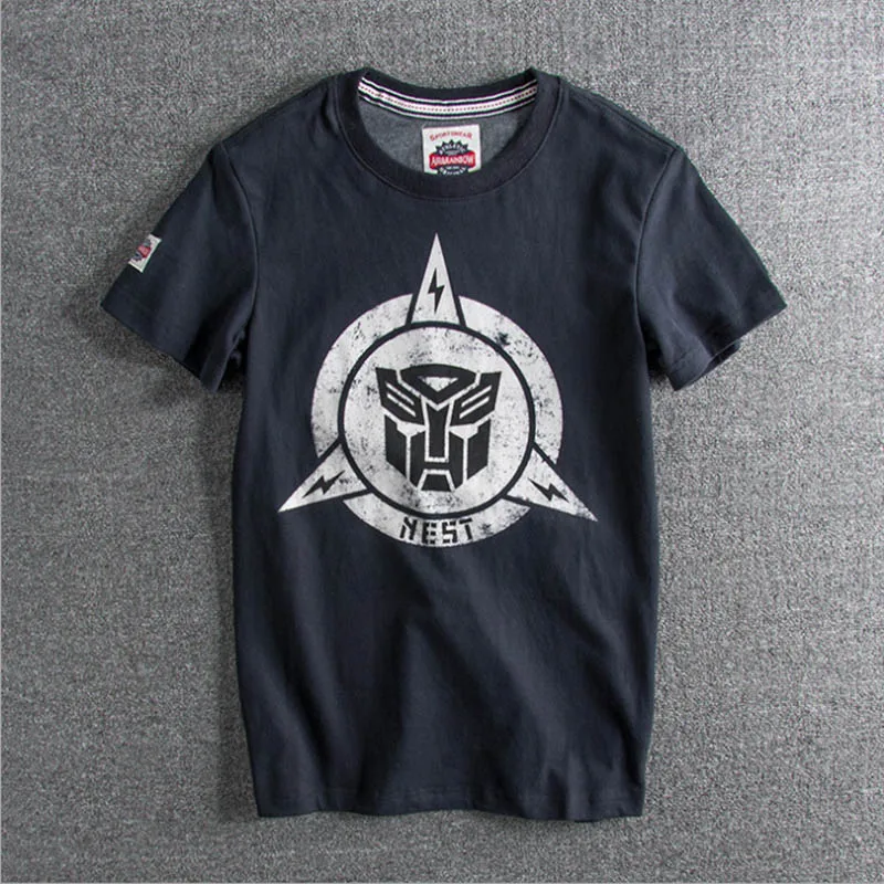 

Summer New Type 2019 simple designe and Ground Transformers Series Printed Men's T-shirt with Round Neck and Short Sleeve tops