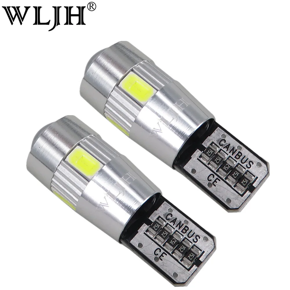 2 шт. Автомобильные светодиодные чипы WLJH Canbus T10 W5W 5630 для VW Golf 5 6 Polo Jetta Bora Passat 3C CC B7