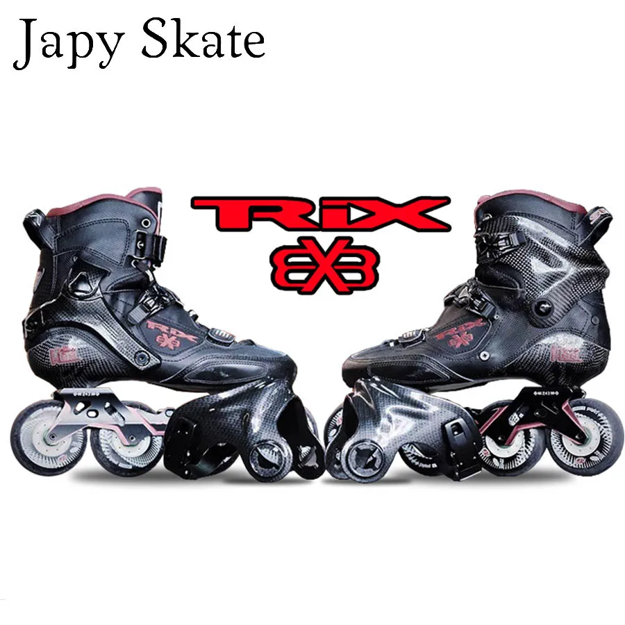 Japy Skate SEBA TRIX PRO Профессиональные Взрослые роликовые коньки углеродное волокно обувь слалом слайд катание Patines