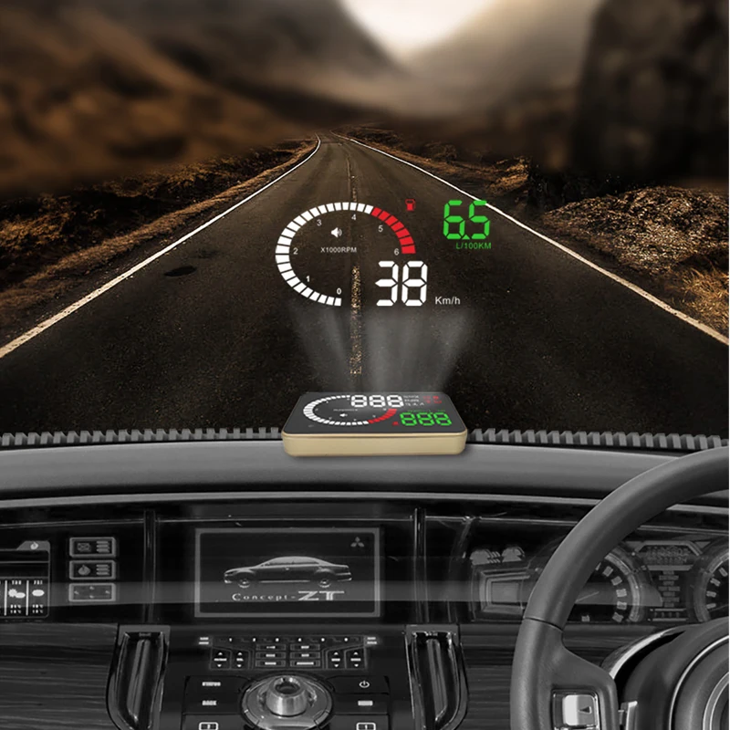 Автомобильный дисплей YASOKRO OBD2 HUD автомобильный измеритель скорости лобовое