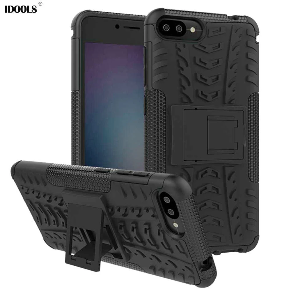 

IDOOLS Phone Case for Asus Zenfone 4 Max ZC520KL 5.5'' Armor 2 in 1 PC Kickstand Hard Back Cover for Asus ZC520KL 520 Bags Cases