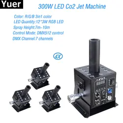 Новый 4 шт./лот 12x3 W RGB 3IN1 светодиодный CO2 ткацкий станок DMX клубный дискотечный Свадебная вечеринка оборудование для сценического освещения