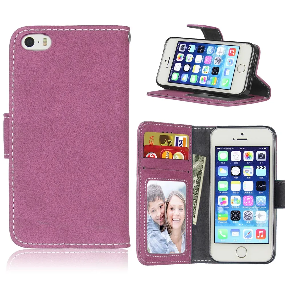 Wallet Leather Apple Iphone 5 5s Se Luxury Phone Coque Cover For Iphone5 Flip Cases Fundas