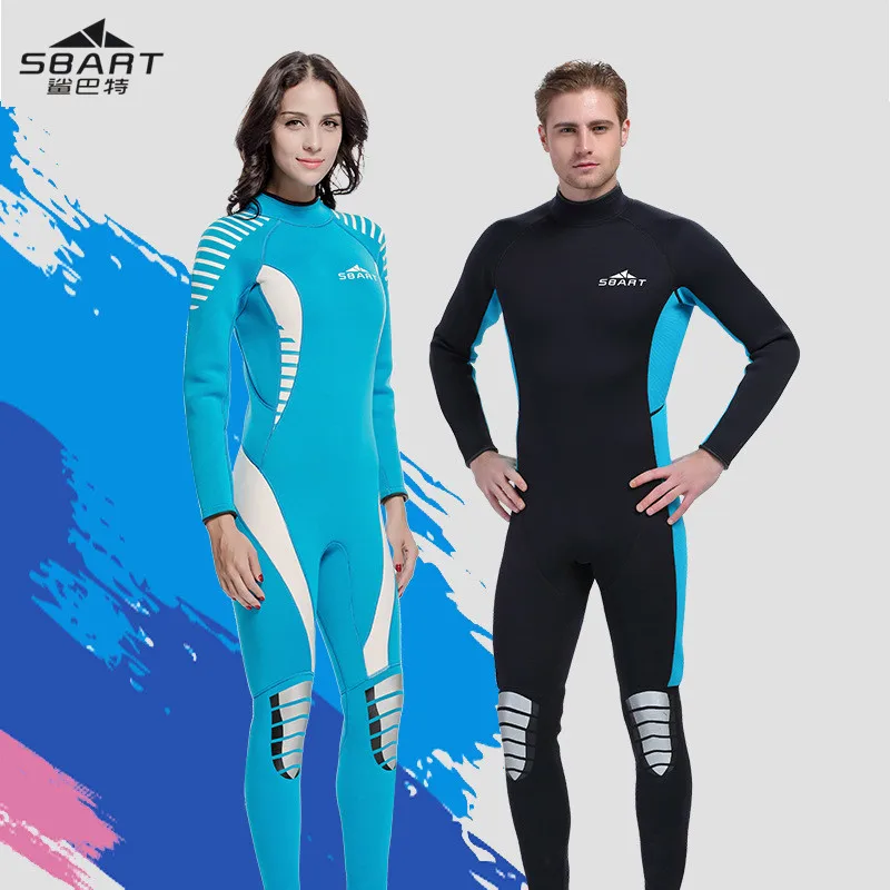 

Sbart 3MM Neoprene Airtight Retro Wetsuits Men Women Long Sleeve Suits Jellyfish Snorkeling Scuba Diving Suit Wetsuit