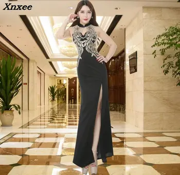 

2018 Dark Navy Summer Dress Female Vistidos Maxi Dresses Women Elegant Slim Long Dress For Evening Party Prom Plus Size Vestidos