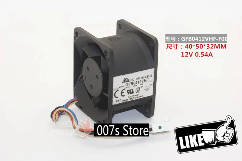

New Radiator Cooling Cooler Fan For DELTA GFB0412VHF 4532 12V 0.54A 40*50*32mm For HP Server 4Pin 9500RPM Power Dissipation