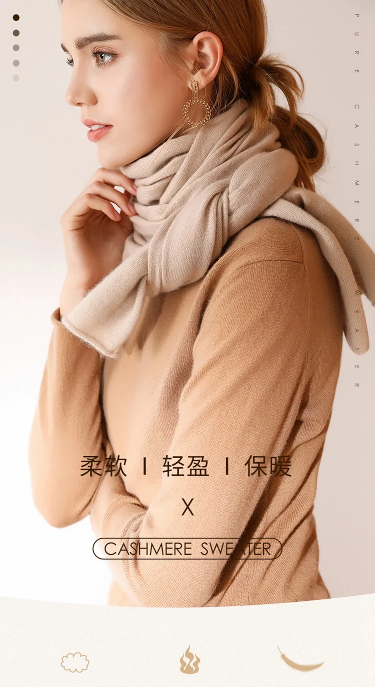 SZDYQH High-quality cashmere scarf 40*180cm solid color women winter cashmere fashion women thick luxury shawl