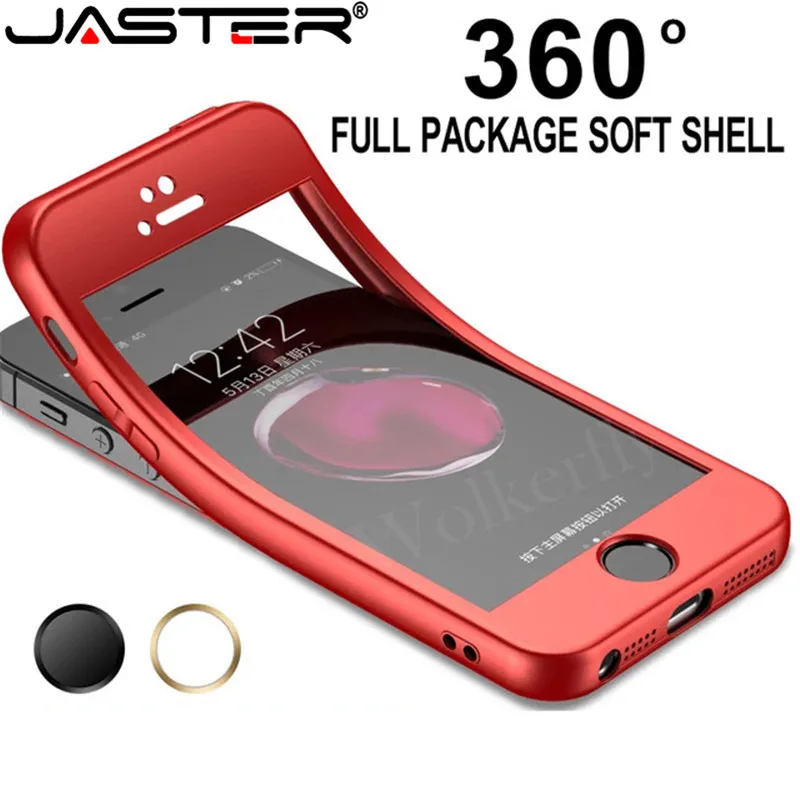 

360 Full body Phone Case For iphone 5s 6s 5 6 7 8 plus x Soft Silicone Cover On for iPhone 8 7 Plus X 6 Plus Luxury funda cases