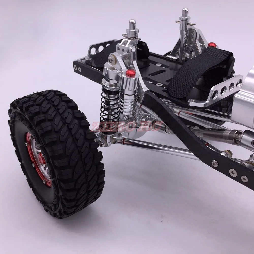 Cool Racing CNC 1/10 Рок Гусеничный алюминиевый осевой SCX10 шасси W/карбоновая рама колесная база 313 мм серебро