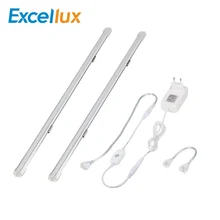 DC 24 В 8 Вт молочно обложка+ Алюминий 2835 Светодиодный Бар Light+ выключатель+ адаптер+ разъем используется для шкафов Кухня или книжные шкафы освещения