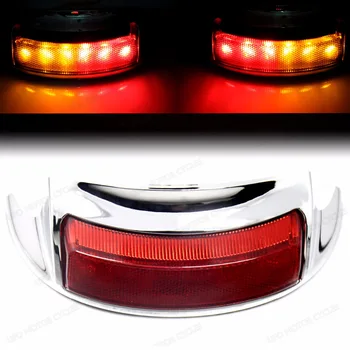 

Fender Tip Rear LED Light w/ Red Lens For Harley Touring Road King Electra Glide 09-13 14 15 16