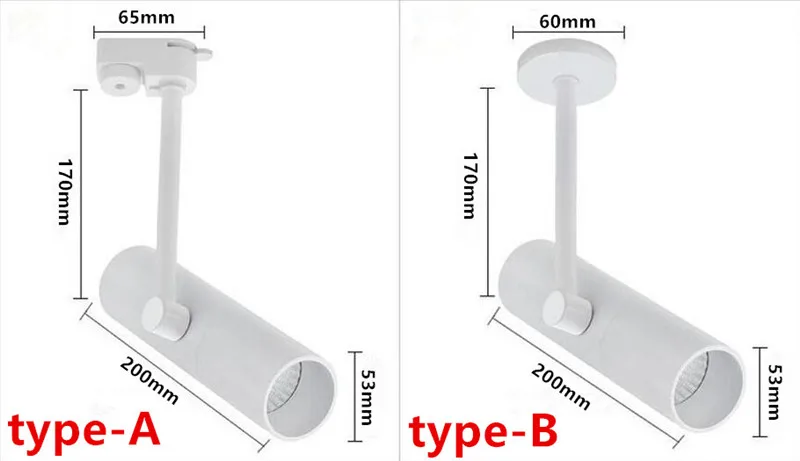 Description Picture 4 of itemLED Track Lighting Modern Design Black White AC90-240V 12W 15W COB Rail Lamps for Home Commercial Retail Spotlight