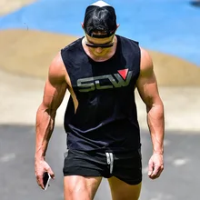 Новое поступление мужской бодибилдинга майка для бодибилдинга без рукавов Брендовые спортивные рубашки мужская Спортивная майка с принтом для бега