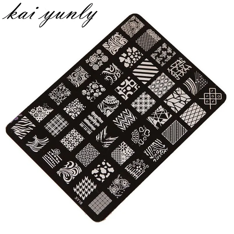 

kai yunly 1PC Nail Stamping Printing Plate Image Stamps Stamper Template Plate Manicure DIY Nail Polish Art Decor Tool Oct 14