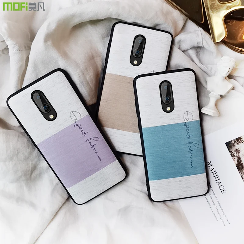 

oneplus 7 case back cover MOFi original 1+7 pro shockproof cotton cloth with soft touch oneplus7 protect capas one plus 7 cases