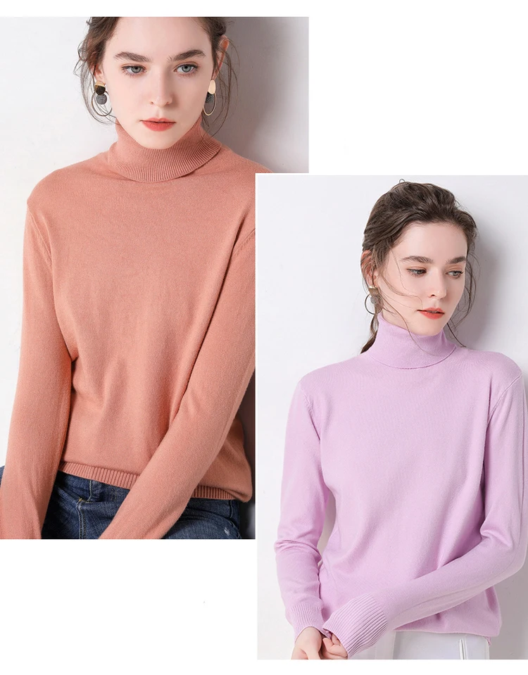 Autumn Winter sweater women turtleneck cashmere sweater knitted pullover women sweter fashion sweaters new Plus Size tops