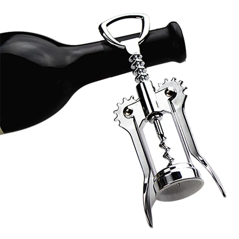 

1PC Metal Red Wine Corkscrew Stainless Steel Multi-function Waiter Bottle Beer Cap Opener Handle Openers Kitchen Tools Accessor