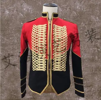 

S-3XL 2018 New Men's clothing singer slim dj bigbang gd sanded royal series combination bar stage costumes formal dress