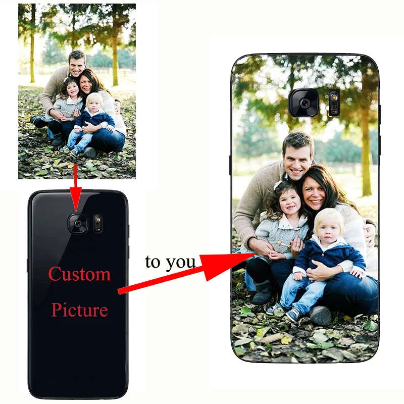 

Custom Design DIY Transparente Silicone Case Cover Customized Printing Cell Phone Case For Samsung Note8 S6 S7 edge S8 S9 plus