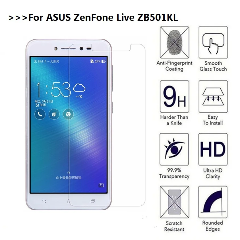 2 шт. ZB501KL стекло для Asus Zenfone Live защита экрана закаленное защитная пленка|screen protector