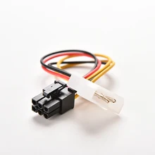 1 шт. 4 Pin Molex IDE до 6 Pin PCI-E графический адаптер питания для карт ПК Разъем для видеокарт Кабель Шнур-переходник 17 см