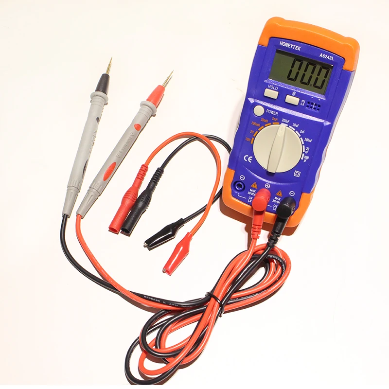 Koop Mini Digitale Multimeter Weerstand Meter Capaciteit Tester A6243L Inductie Mini Digitale multimeter Capaciteit Tester HOT!