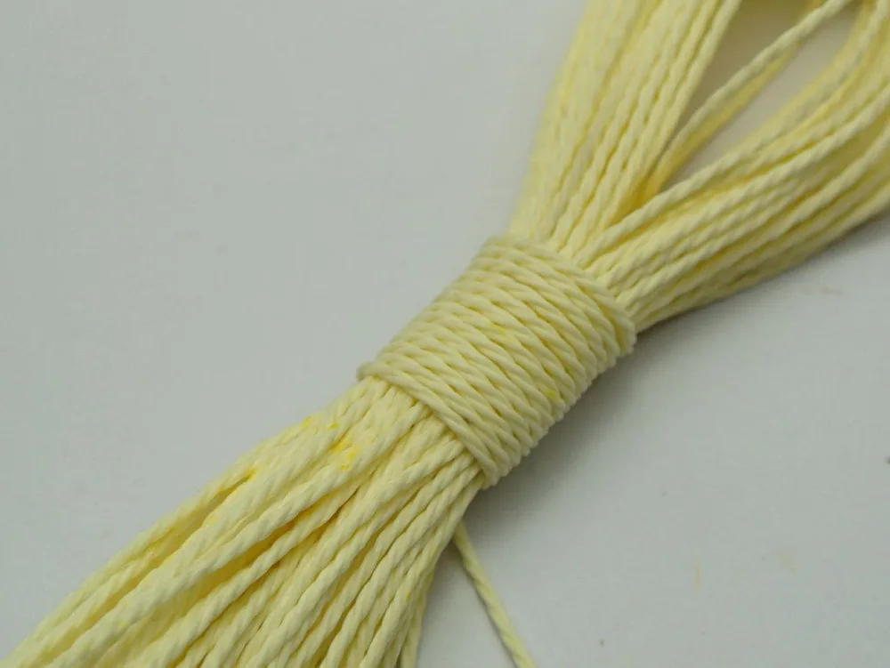 50 Meters Ivory Waxed Polyester Twisted Cord String Thread Line 1mm ...