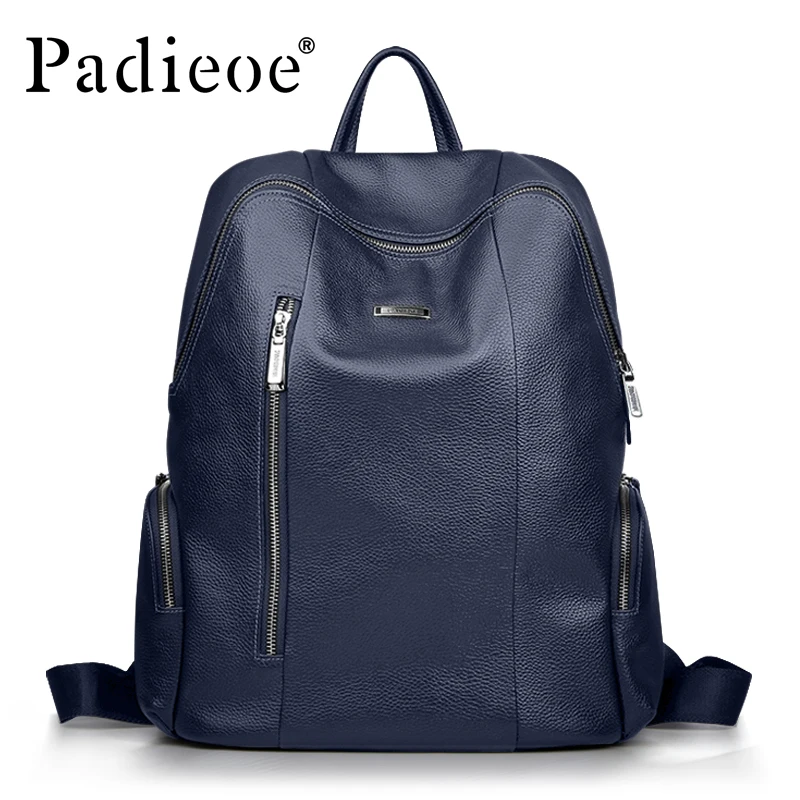 Padieoe Мужской Рюкзак bookbag Мужская сумка из натуральной кожи роскошный рюкзак для