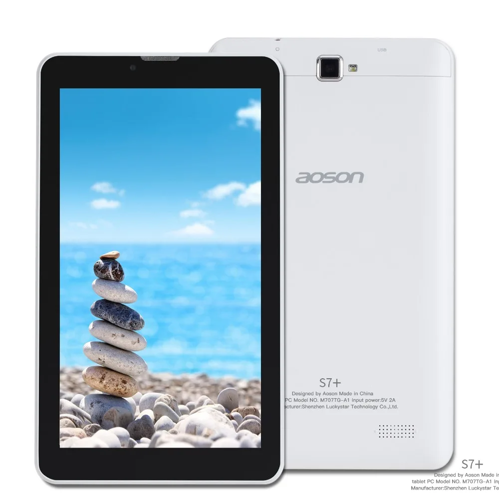 Оригинальный aoson S7 + 7 дюймов Android 7,0 3g телефонный звонок Tablet 1 GB Оперативная память 16 Гб Встроенная память Планшеты PC ips MTK8321 4 ядра Bluetooth WI-FI